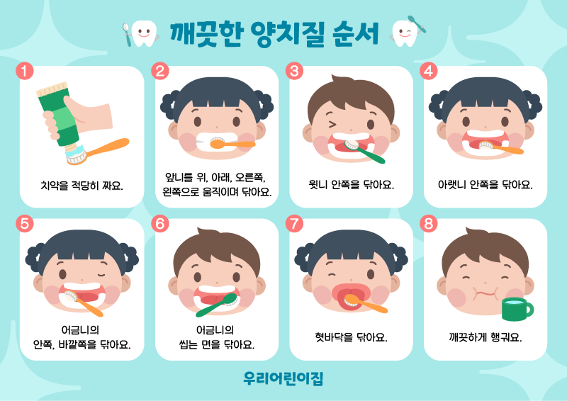 깨끗한 양치질 순서