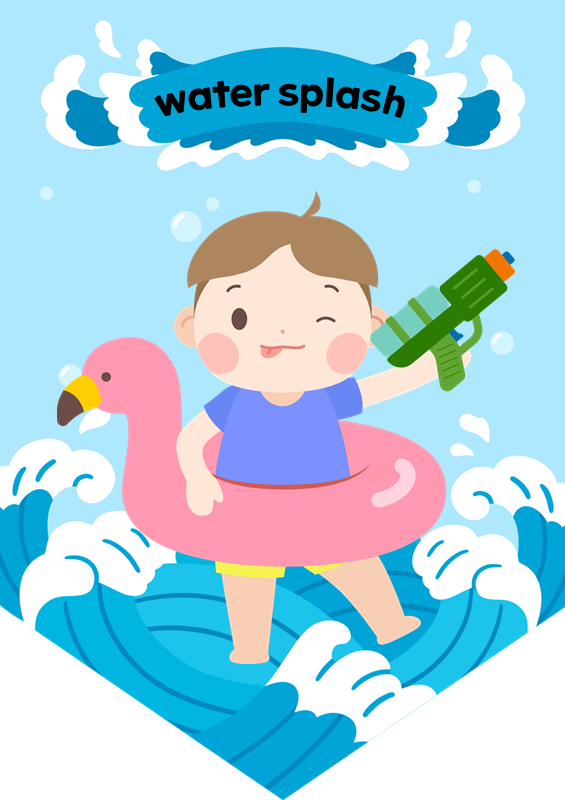 water splash 물총놀이 가랜드