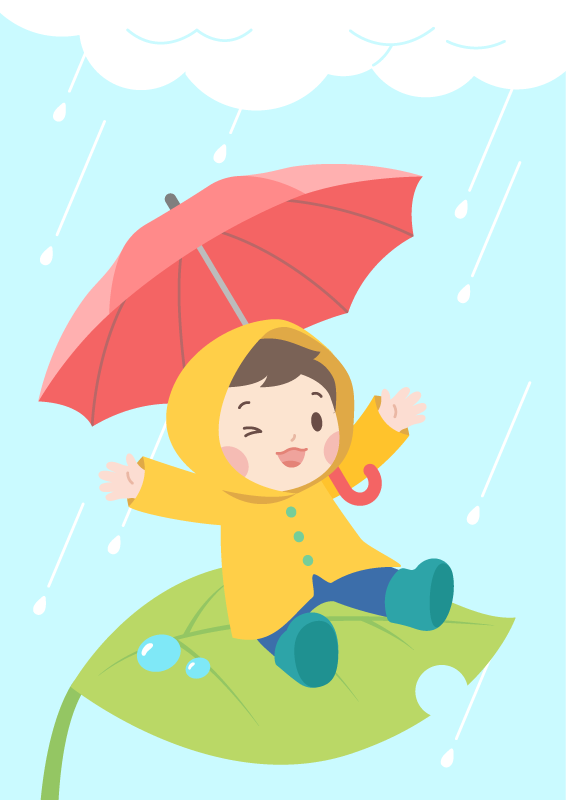 비 오는 날 우비 가랜드