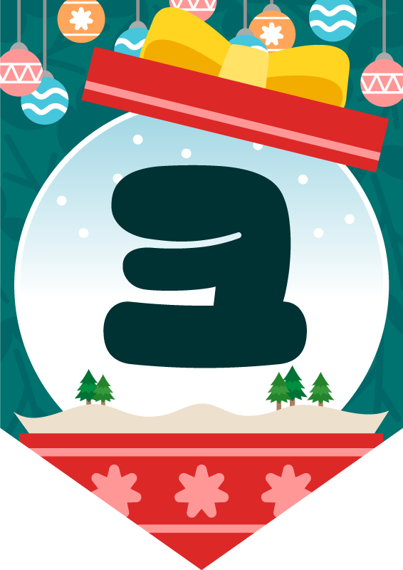 크리스마스 스노우볼 선물 가랜드