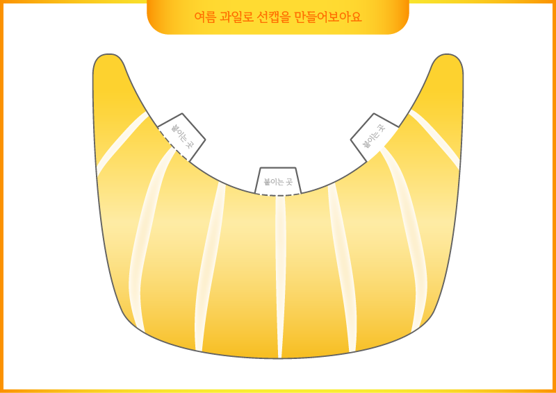 여름 과일로 선캡을 만들어보아요(참외)